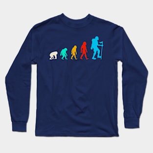 Evolution Of A Hiker Long Sleeve T-Shirt